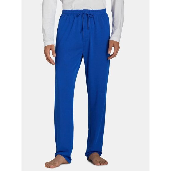 Athletic Works Mens Blue Sleep Pant L 36-38 Soft Polyester Elastic Waist - Picture 1 of 5